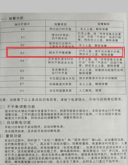 海尔洗衣机故障代码e2代表什么？如何解决？